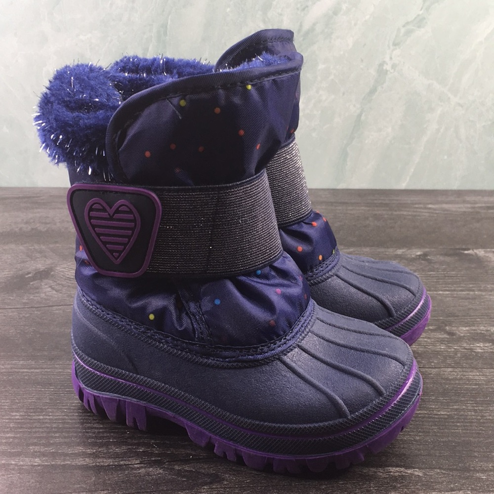 Cat & Jack Charissa Glitter Faux Fur Winter Boots